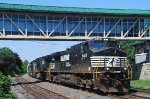 A late running NS 10N Passes beneath Hershey's pedestrian bridge